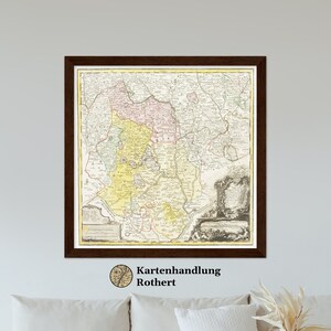Historical map of Oettingen around 1744
