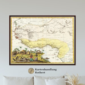 Historical map of West Africa around 1743