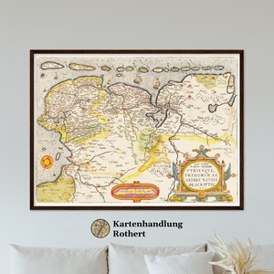 Historical map Province Friesland around 1609