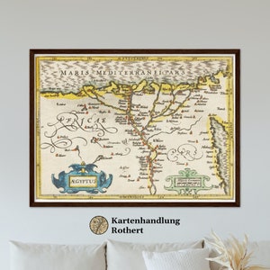 Historical map of Egypt around 1609