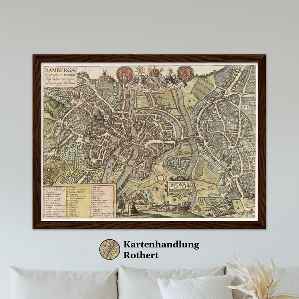 Historical City view Bamberg around 1609