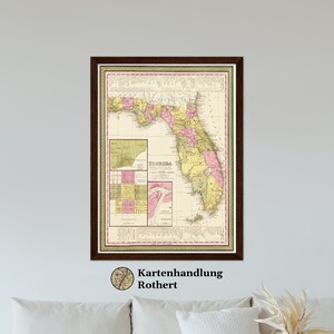 Historical map Florida around 1849