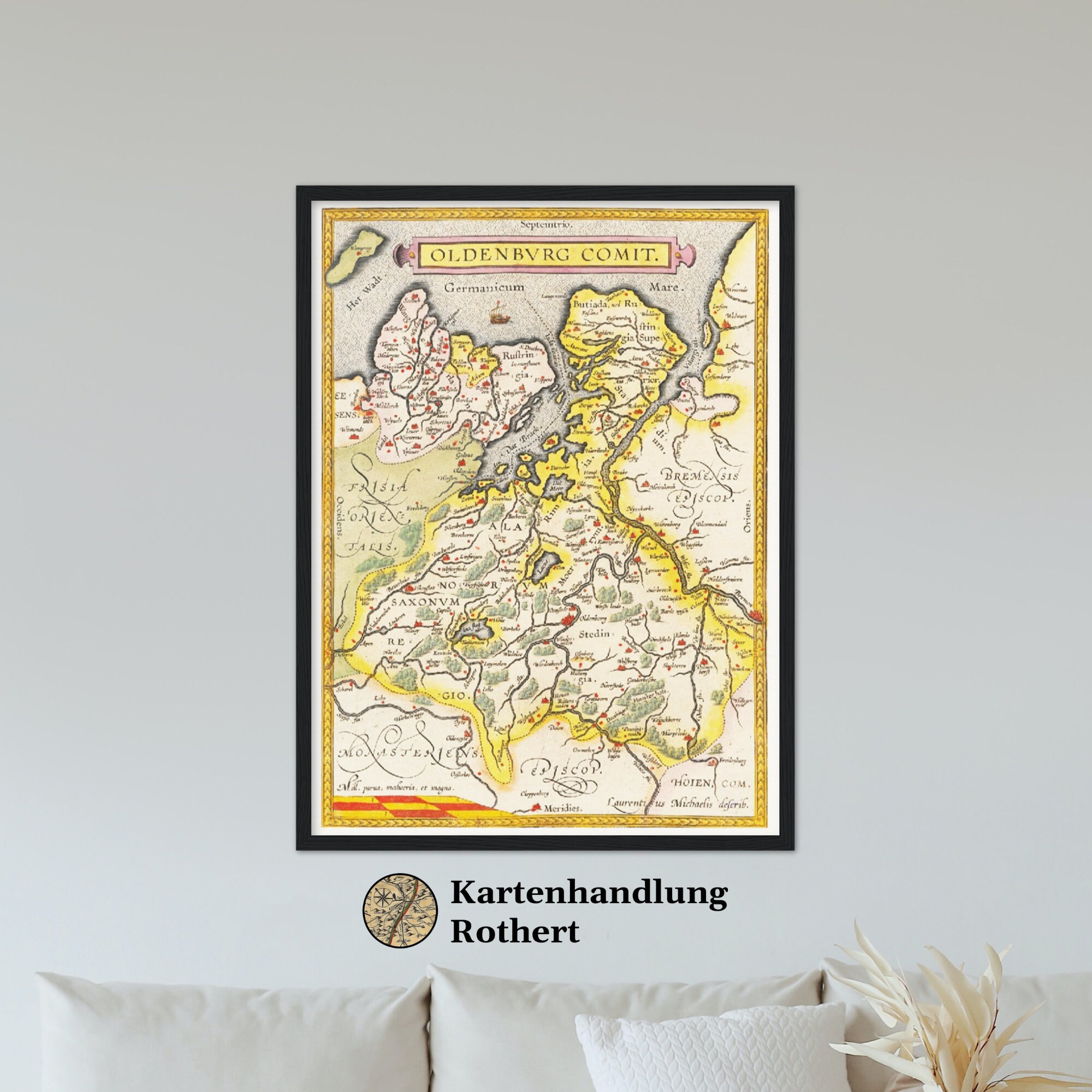 Historical Map Oldenburg around 1609