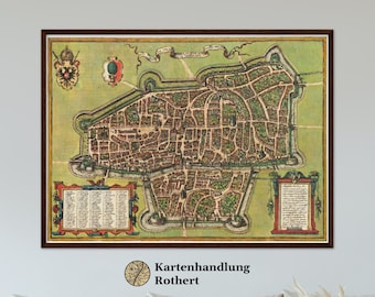 Historical city map of Augsburg around 1572