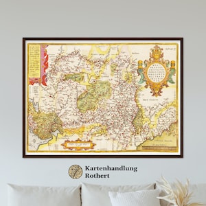 Historical map of Westphalia around 1609