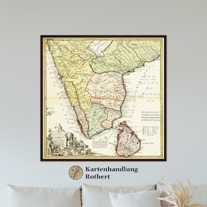 Historical map India around 1750