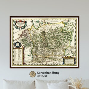 Historical map of historical Germania around 1647