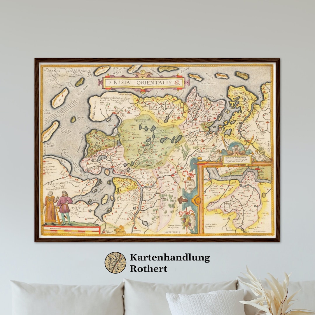 Historische Karte von Ostfriesland um 1609 Hochwertiger - Etsy.de