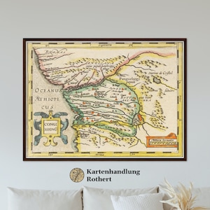 Historical Congo map around 1609