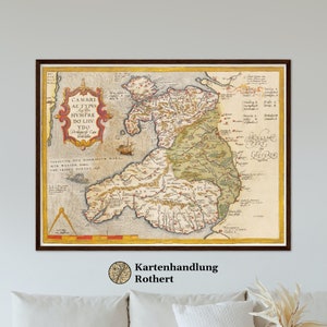 Historical map Wales around 1609