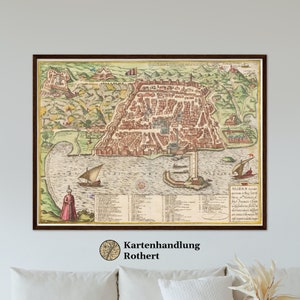 Mapa histórico de Argel alrededor de 1582
