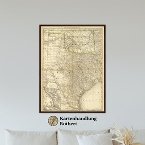 Historical Map Texas around 1882