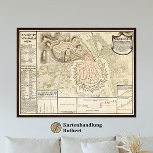 Mapa histórico de la ciudad de Friburgo de Brisgovia alrededor de 1698