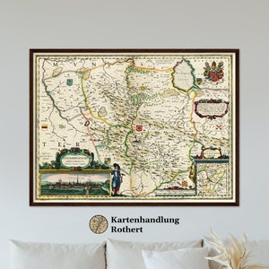Historical map of Osnabrück around 1650