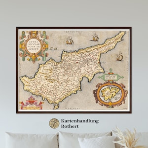 Historical map Cyprus around 1609
