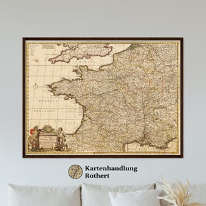 Historical map France around 1698