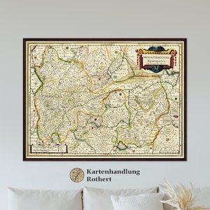 Historical map of Münster around 1650