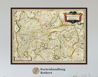 Historical map of Münster around 1650