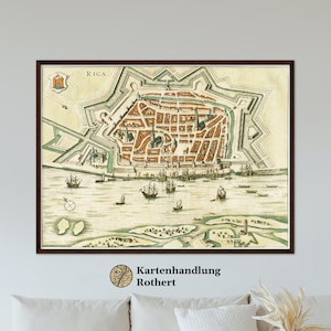 Historical city map Riga around 1612