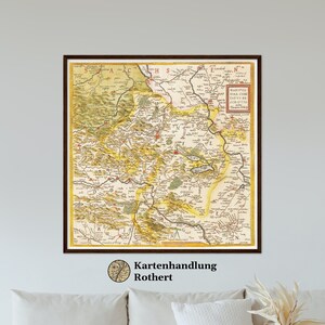 Historical map Mansfeld around 1609