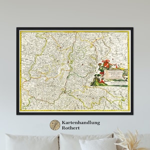 Historical map of Oberrhein around 1700