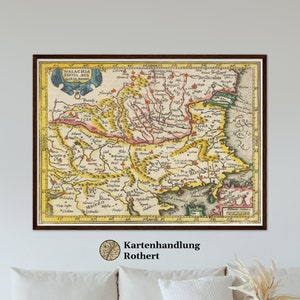 Historical map of Wallachia around 1609