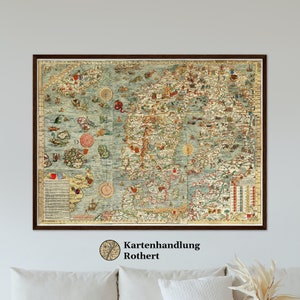 Historical map of Northern Europe around 1539