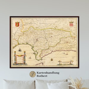 Historical maps of Andalusia around 1635