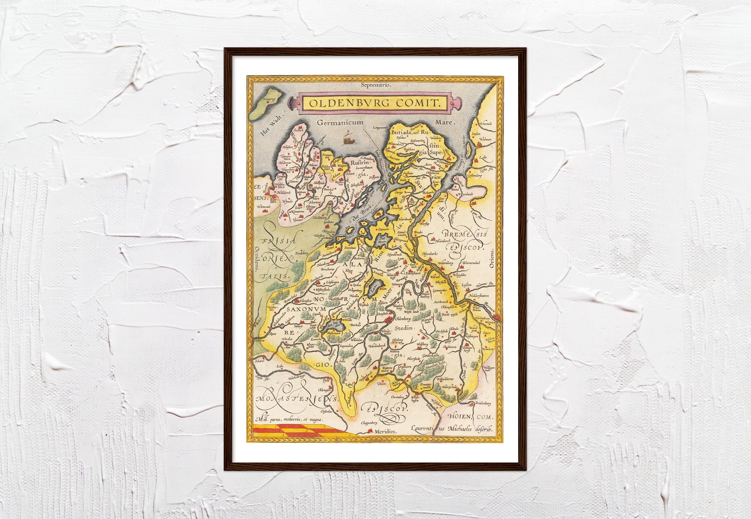 Historische Landkarte von Oldenburg um 1609 Nachdruck der | Etsy