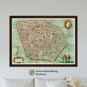 Historical City view Bologna around 1609