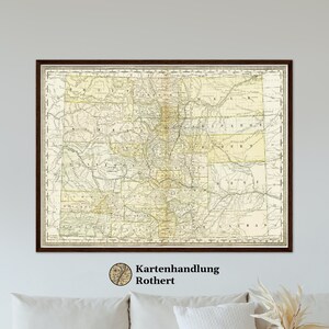 Historical Colorado map around 1882