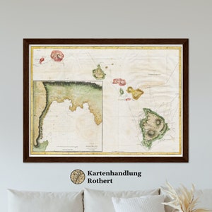 Historical map Hawaii around 1785