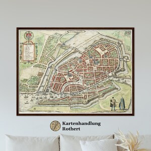 Historical city map Hamburg around 1588