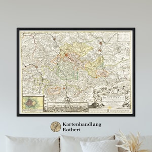 Historical map Hildesheim around 1730