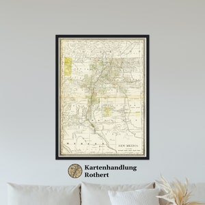 Historical Map New Mexico around 1882