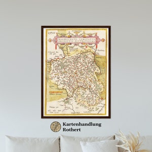 Historical map Waldeck around 1609