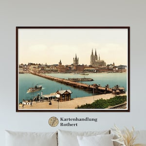 Historical view of Cologne around 1895