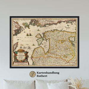 Historical map of Estonia around 1642