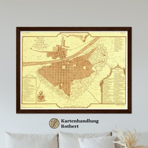 Mapa histórico de la ciudad de Lima alrededor de 1717