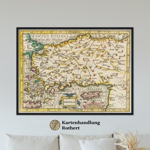 Historical map of Turkey around 1609