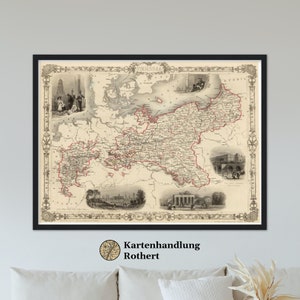 Historical map of Prussia around 1850