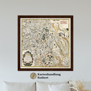 Historical map of Saarland around 1656