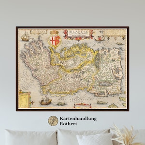 Historical map Ireland around 1609