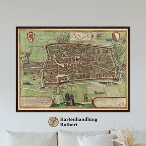 Historical city map Utrecht around 1582