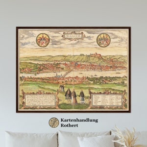 Vista histórica de la ciudad de Passau alrededor de 1582