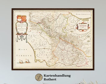 Historical map Molise around 1630