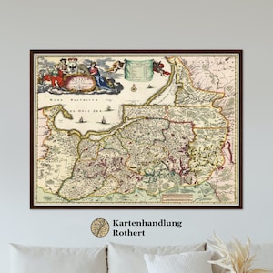 Historical map of Prussia around 1680