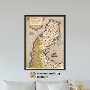 Historische kaart van Apulië rond 1609