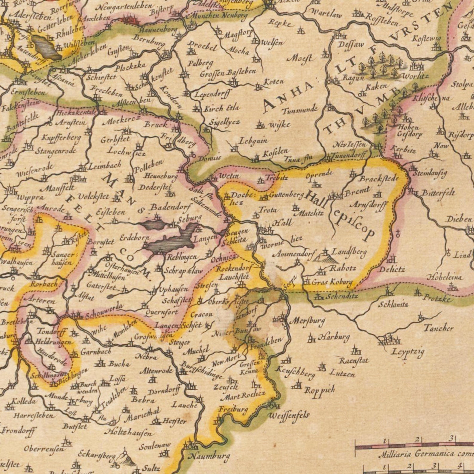 Historische Landkarte von Braunschweig um 1635 Nachdruck der | Etsy