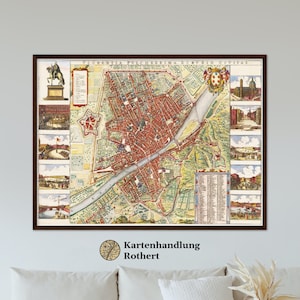 Historischer Stadtplan Florenz um 1660